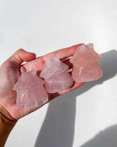 Rose Quartz Cottage/House Large Halo Quartz
